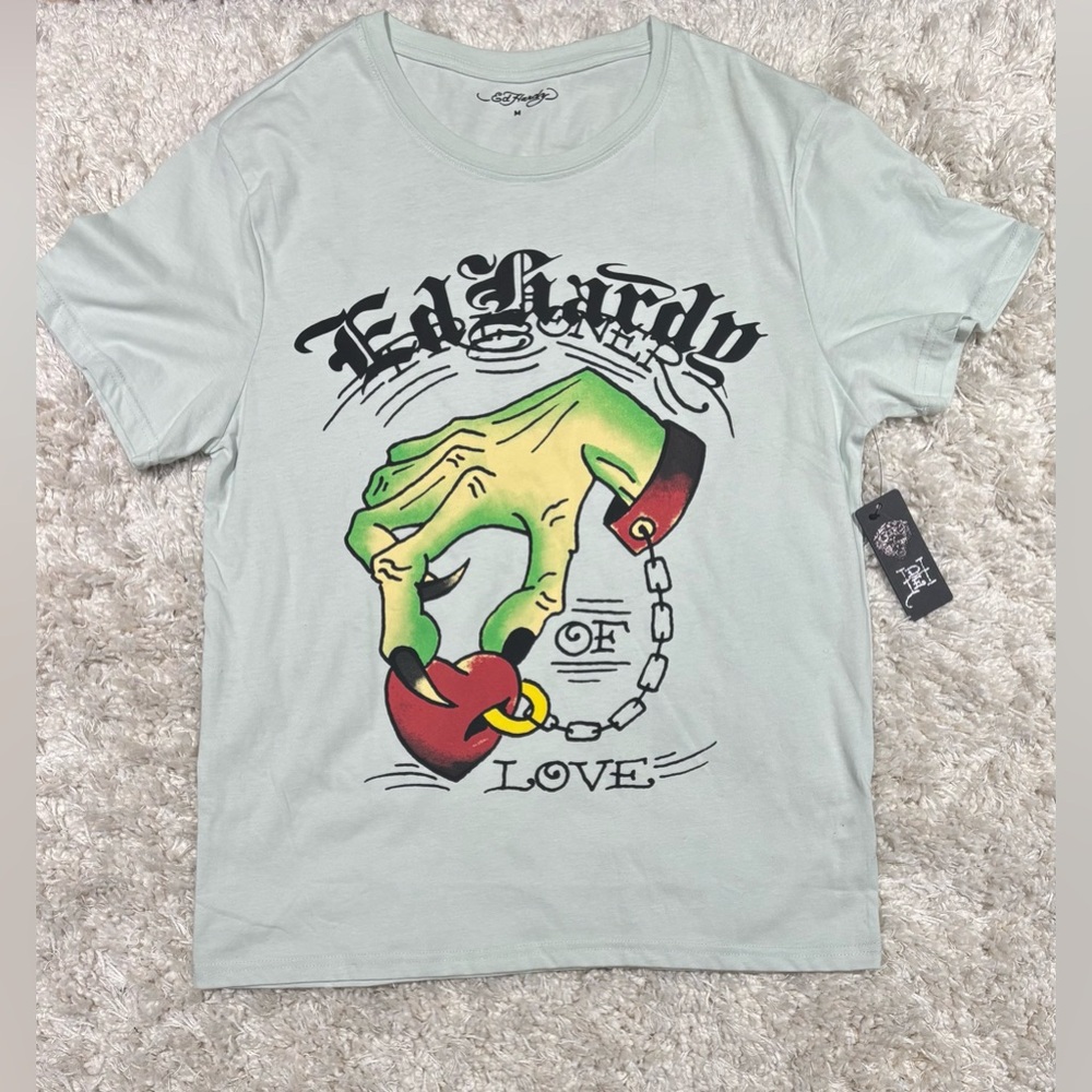 Ed Hardy heart hand Short Sleeve Tee